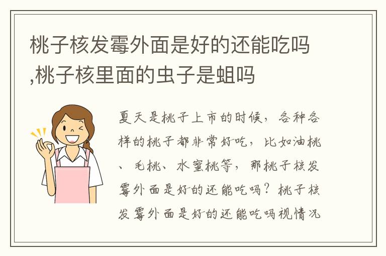 桃子核发霉外面是好的还能吃吗,桃子核里面的虫子是蛆吗