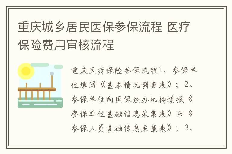 重庆城乡居民医保参保流程 医疗保险费用审核流程